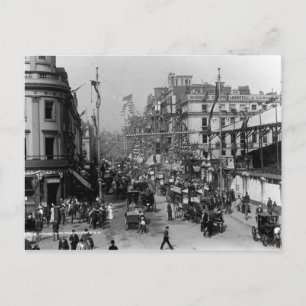 Carte Postale Le Strand London avec ses décorations jubilées