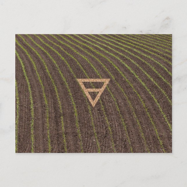 Carte Postale Le symbole de la Terre de l'élément (Devant)