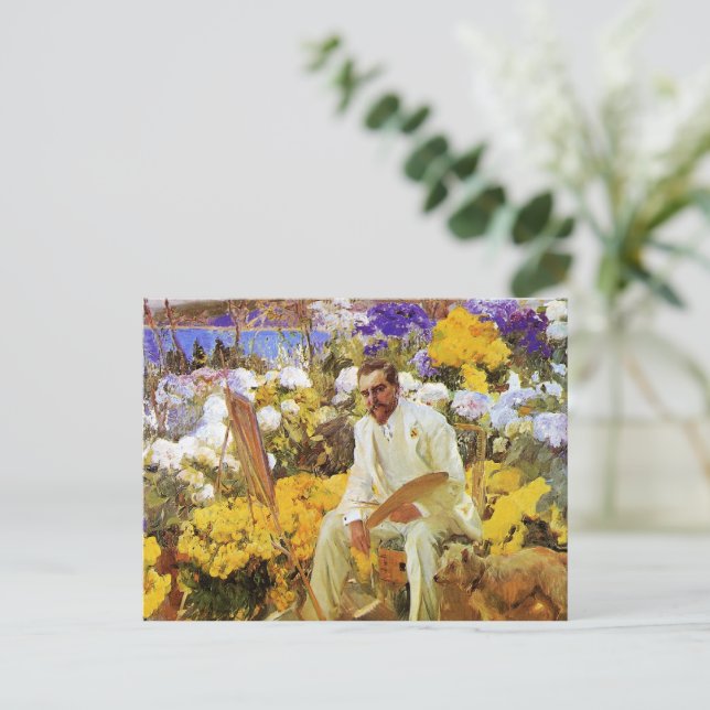 Carte Postale le tableau de Joaquin Sorolla représentant Louis C (Debout devant)