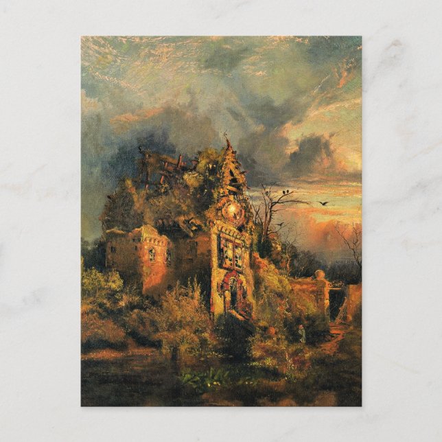 Carte Postale Le tableau de Thomas Moran, La Maison hantée, (Devant)