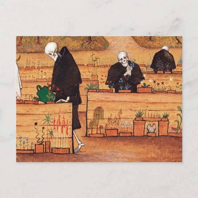 Carte Postale Le tableau du jardin de Hugo Simberg (Devant)