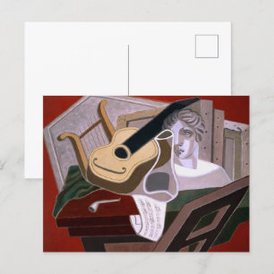 Carte Postale Le tableau du musicien par Juan Gris