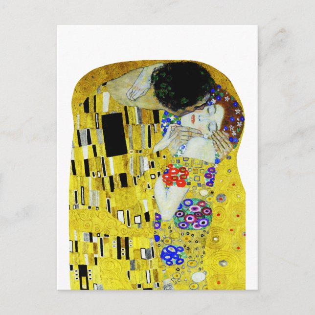 Carte Postale Le tableau Kiss de Gustav Klimt (Devant)