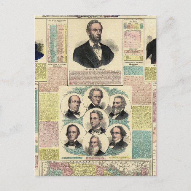 Carte Postale Le tableau politique national (Devant)