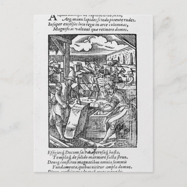 Carte Postale Le tailleur de pierre (Devant)