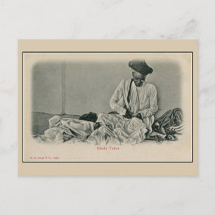 Carte Postale Le tailleur indien hindou des années 1900 vintage