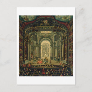 Carte Postale Le Teatro Reale à Turin (huile sur toile)
