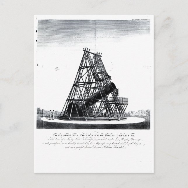 Carte Postale Le télescope à 40 pieds de William Herschel (Devant)