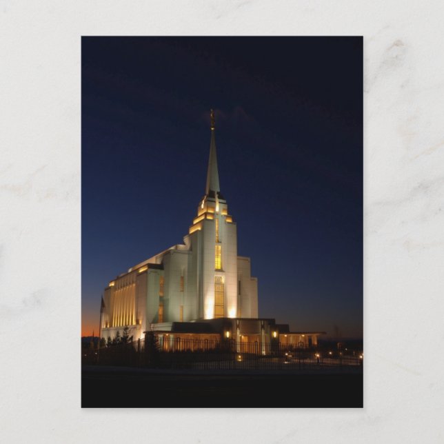 Carte Postale Le temple de Rexburg LDS (Devant)
