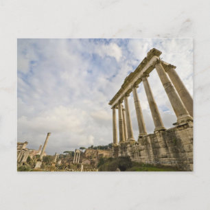 Carte Postale Le temple de Saturne est le plus ancien de la Rome