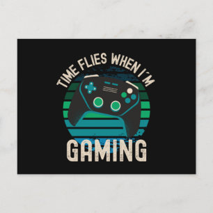 Carte Postale Le Temps Des Mouches Quand Je Joue Green Gamer