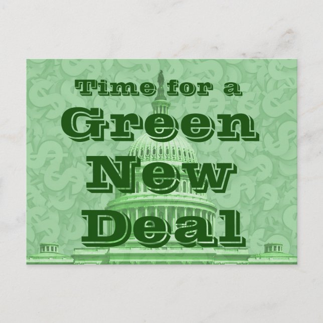 Carte Postale Le temps d'un New Deal vert (Devant)