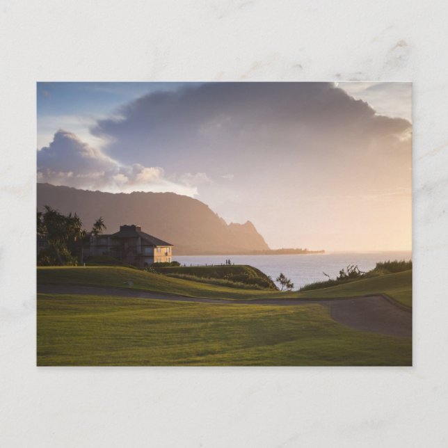 Carte Postale Le terrain de golf Makai à Princeville (Devant)