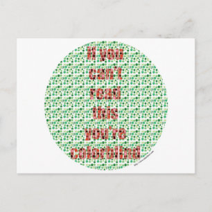 Carte Postale Le test Colorblind