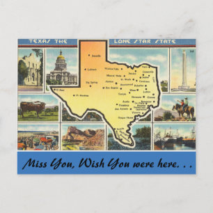 Carte Postale Le Texas, l'État étoilé