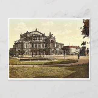 Carte Postale Le théâtre, Altstadt, Dresde, Saxe, Allemagne ra