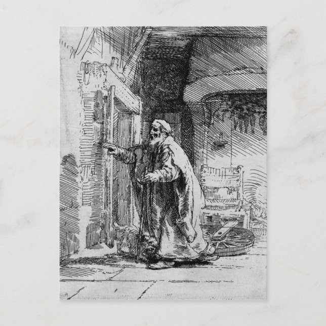 Carte Postale Le Tobit aveugle, 1651 (Devant)