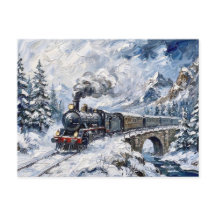 Le train à vapeur Alpine Express Art de montagne d