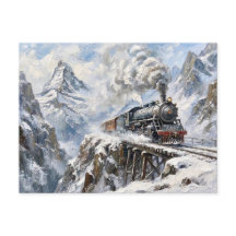 Le train à vapeur Alpine Express Art de montagne d