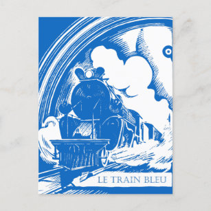 Carte Postale Le Train Bleu Literature Vintage voyage du Train B