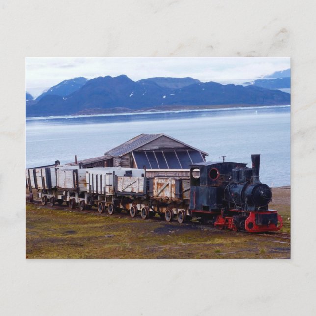 Carte Postale Le train le plus au nord du monde, Svalbard (Devant)