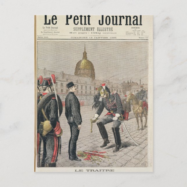 Carte Postale Le traître la dégradation d'Alfred Dreyfus (Devant)