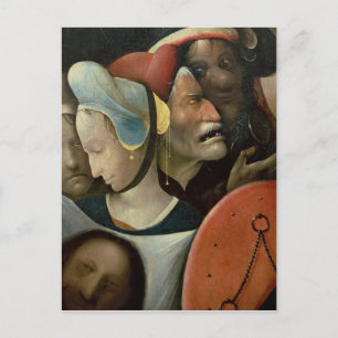Carte Postale Le transport de la croix montrant trois visages