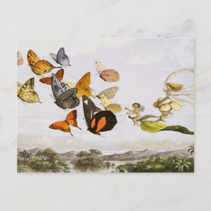 Carte Postale Le transport enchanté de la reine des fées (1870)