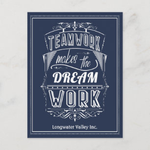 Carte Postale Le travail d'équipe motivant fait que le rêve devi