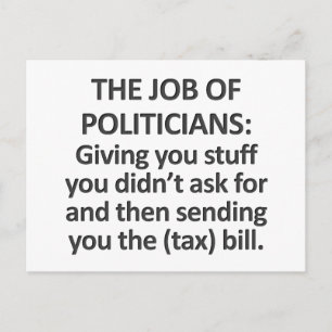 Carte Postale Le travail des politiciens