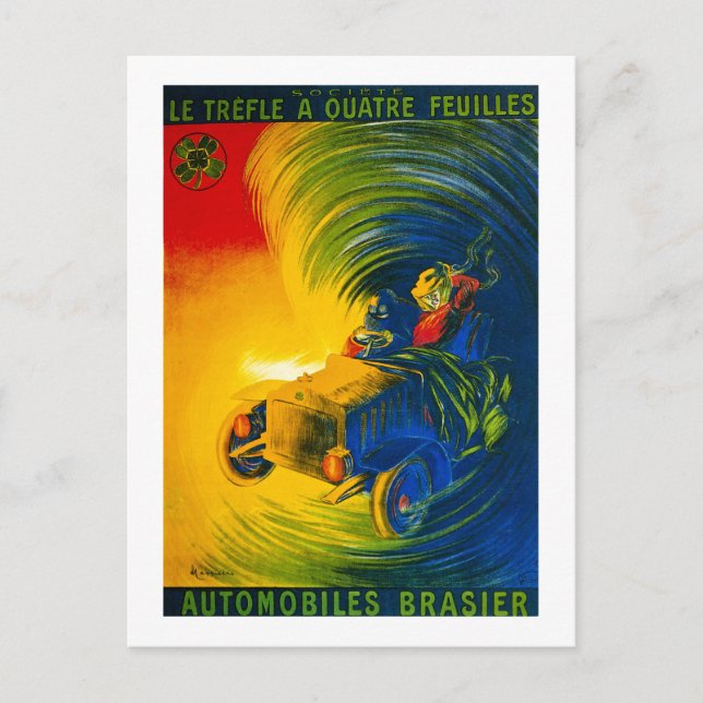 Carte Postale Le Trefle A Quatre Feuilles - Automobiles Brasier (Devant)
