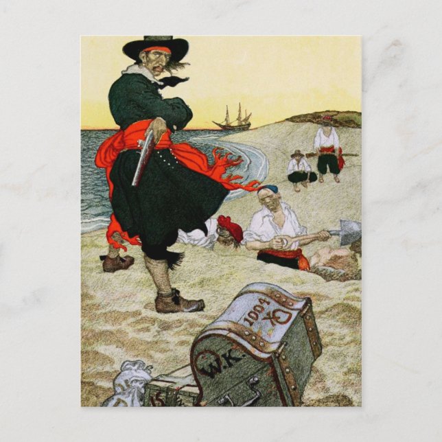 Carte Postale Le trésor enterré du pirate (Devant)