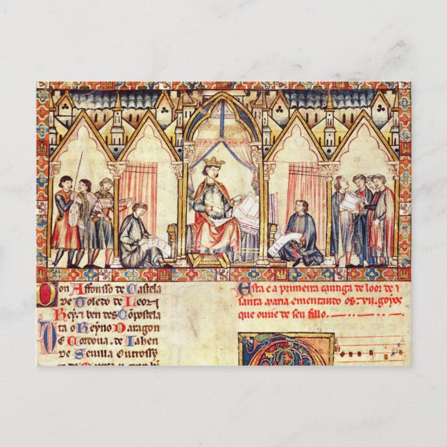 Carte Postale Le tribunal d'Alfonso X 'le Sage' (Devant)