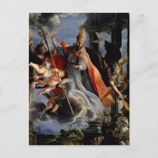 Carte Postale Le triomphe de saint Augustin 1664 (Devant)