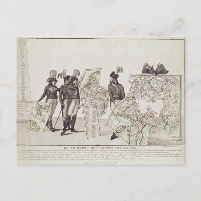 Carte Postale Le triomphe des armées françaises (Devant)