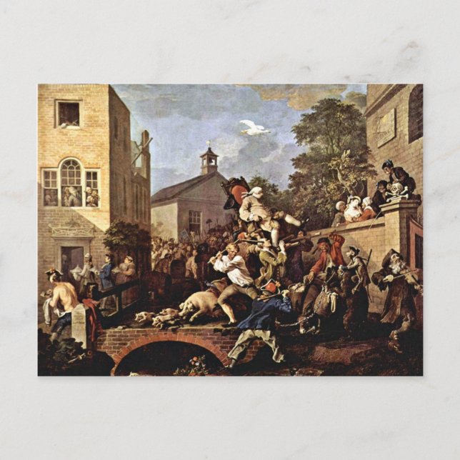 Carte Postale Le Triomphe Des Membres Par Hogarth William (Devant)