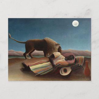 Carte Postale Le Tsigane endormi, Henri Rousseau