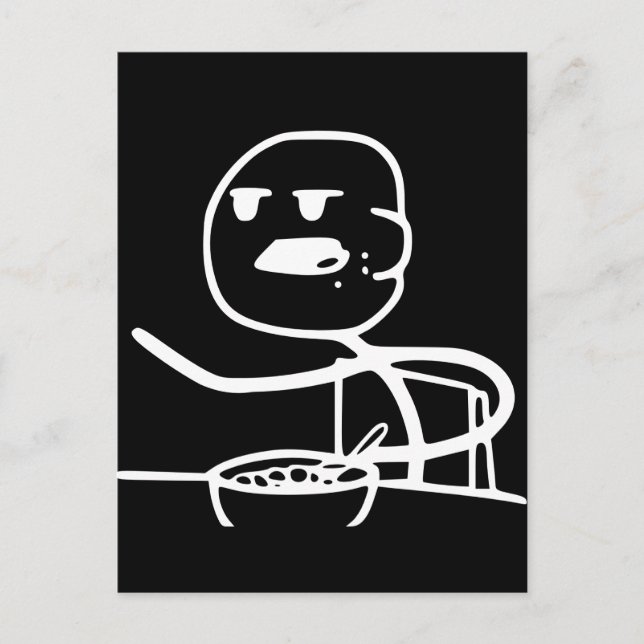 Carte Postale Le type de mème de céréales (Devant)