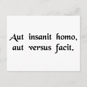 Carte Postale Le type est soit furieux, soit il compose des vers