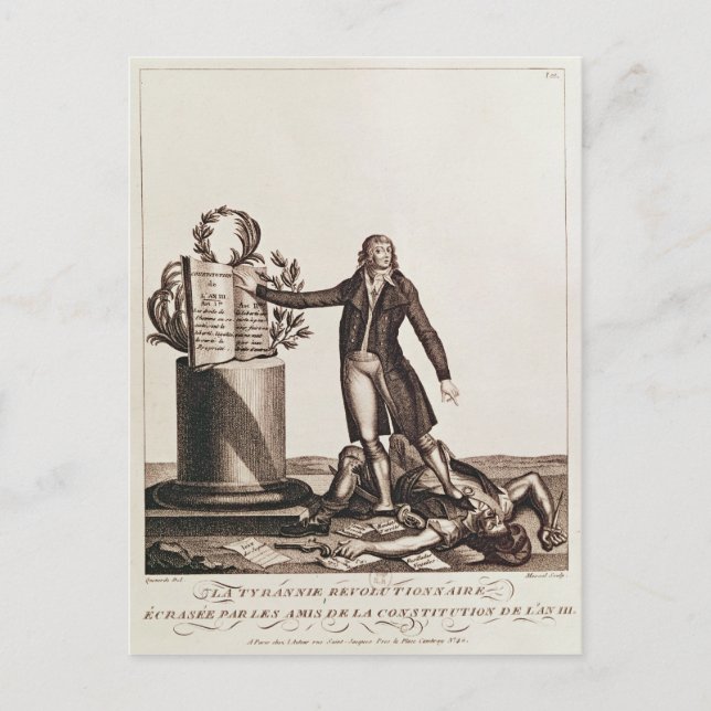 Carte Postale Le tyran de la révolution écrasé (Devant)