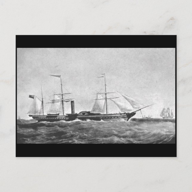 Carte Postale Le vapeur de pagaie, RMS ‘Britannia’, 1840 (Devant)