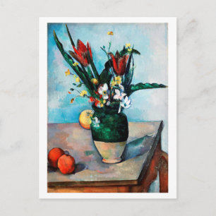Carte Postale Le Vase des Tulipes, Paul Cezanne