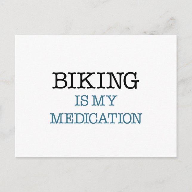 Carte Postale Le vélo est mon médicament (Devant)