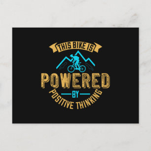 Carte Postale Le vélo MTB est propulsé par la pensée positive
