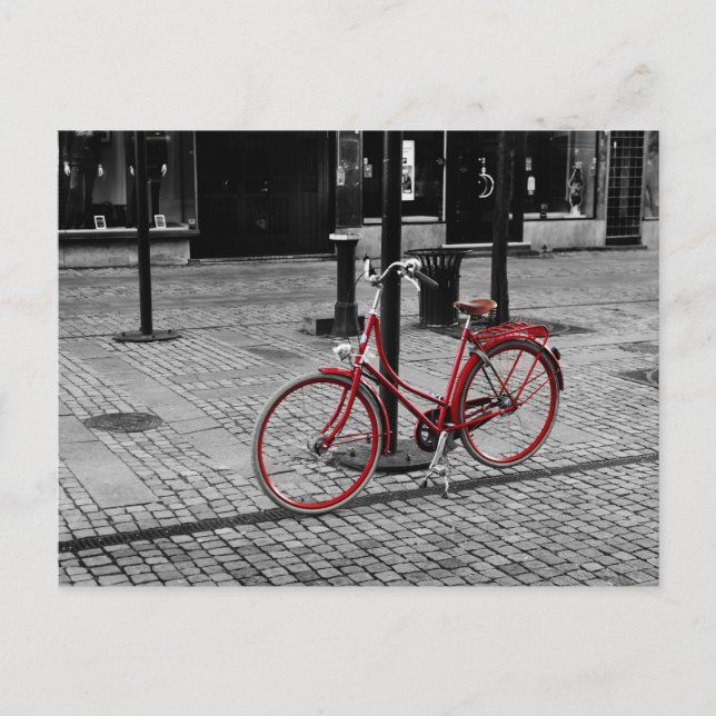 Carte Postale Le vélo rouge (Devant)