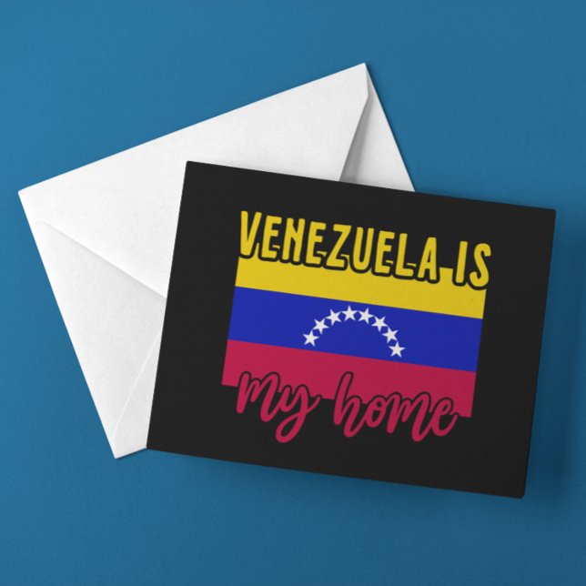 Carte Postale Le Venezuela est mon drapeau (Venezuela Is my Home Flag Postcard)