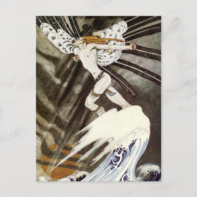 Carte Postale Le Vent Du Nord Se Lasse Au-Dessus De La Mer (Devant)