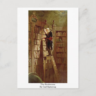 Carte Postale Le ver De Livres Par Carl Spitzweg