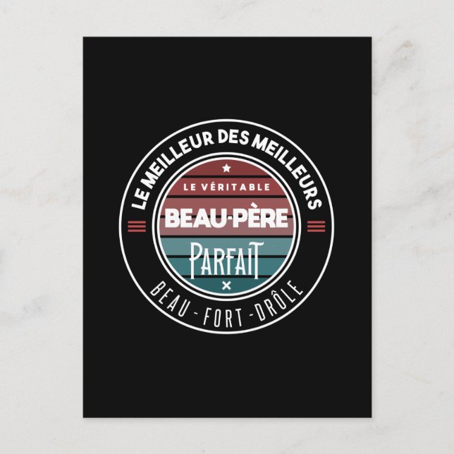 Carte Postale Le véritable beau père parfait (Devant)