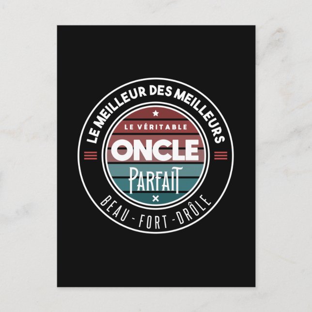 Carte Postale Le véritable oncle parfait (Devant)